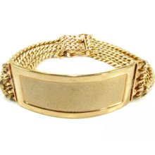 Mens 10k Yellow Gold 9.5inches 22mm Bracelet 73.00 grams