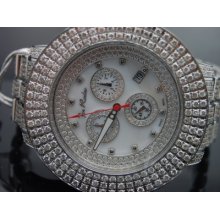 Mens 11 Ct Joe Rodeo Jojo Pilot Big Face Diamond Watch