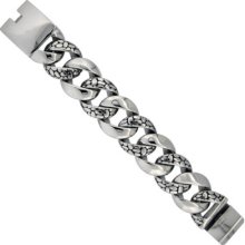 Men's 30mm Stainless Steel Cuban Curb Link Bracelet