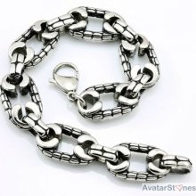 Mens 316l Stainless Steel Bling Bracelet Chain B1v19