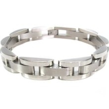 Mens 8.25inches 11mm Stainless Steel Bracelet 61.60 grams