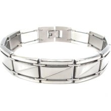 Mens 8inches 13mm Stainless Steel Bracelet 47.30 grams