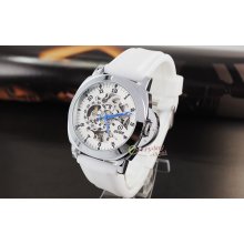Men's Automatic 8 Color Sport Rubber Band Strap Wrist Watch For Gift