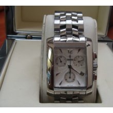 Mens Concord Stainless Steel Wrist Watch Sportivo Luxury Swiss Chronograph Box