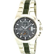 Mens Croton Steel Chrono 2 Eye Date Watch CC311132SSGY ...