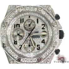 Mens Diamond Dial Audemars Piguet Royal Oak Offshore Watch Round Cut 11.20ct