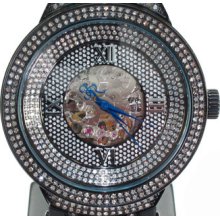 Mens Diamond Joe Rodeo Black Stainless Steel Master JJM 73 2.20ct