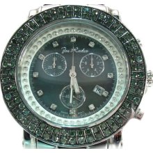 Mens Diamond Round Cut Green TraxNYC Joe Rodeo Junior JJU4 5.20ct