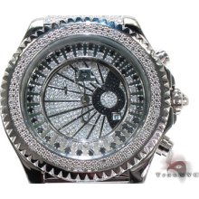 Mens Diamond Techno Master Watch Tm-2137c2 Round Cut H Color Si1 0.25ct