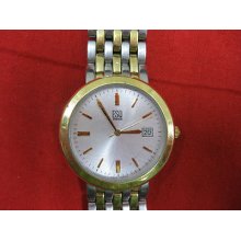 Men's Esq Telos 07300894 Two-tone Stainless Wristwatch Swiss Quartz By Movado