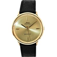 Men's Mido Ocean Star Powerwind 14k Solid Yellow Gold Automatic Watch