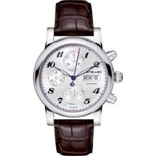 Mens Montblanc Star 4810 Automatic Day Date Steel Chronograph Watch 106466