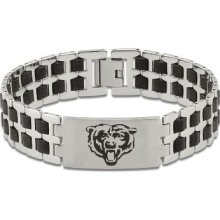 Men's NFL Chicago Bears Bracelet in Stainless Steel & Rubber