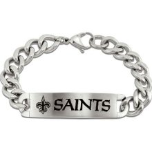 Men's NFL New Orleans Saints Bracelet in Stainless Steel