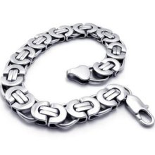 Men's Silver 316l Stainless Steel Bracelet Chain Bangle