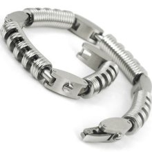 Men's Silver Stainless Steel Bracelet Bangle B13131