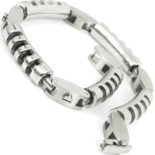 Men's Silver Tone Stainless Steel Bracelet Link Chain B00135