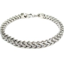 Mens Stainless Steel Bracelet 9.5inches 5mm White 28.70 grams