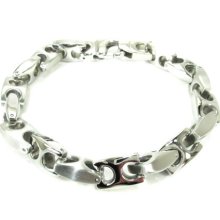 Mens Stainless Steel Bracelet 8.5inches 9mm White 50.70 grams