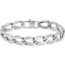 Men's Stainless Steel Chain Link Bracelet 8 1/2 Inches