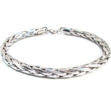 Mens Sterling Silver Bracelet 8.5inches 5mm 23.60 grams