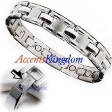 Mens Surgical Stainless Steel Magnetic Golf Bracelet J