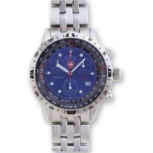 Mens Swiss Military Airforce Blue Dial Chronograph Watch