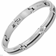 Men's Tungsten Carbide Bracelet With Carbon Fiber Inlay