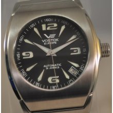 Mens Vostok Europe Gaz-20m Pobeda Automatic 31 Jewels Black Dial Watch