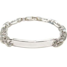 Mens White Silver Sterling Bracelet 14.70 grams