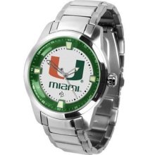 Miami Hurricanes Mens Titan Steel Watch