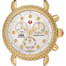 MICHELE 'CSX-36 Diamond' Diamond Dial Gold Watch Case Gold