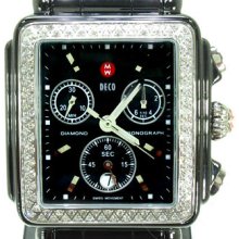 Michele Diamond Watch H Color Deco Black Ceramic MWW06F000001 0.60ct