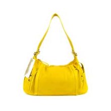 MODA ITALIA Italian Designer Yellow Leather Hobo Shoulder Bag Purse