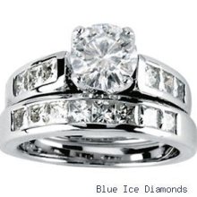 Moissanite Engagement Ring Bridal Wedding Set 2.75 Ct