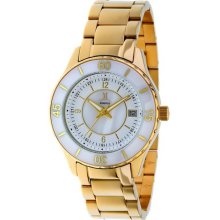 Momentus Stainless Steel Gold Plated Stainless Steel White Dial ...