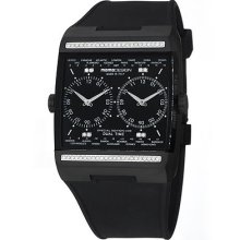 Momo Design Men's 'dual Tech' Black Dial Rubber Strap Quartz Watch