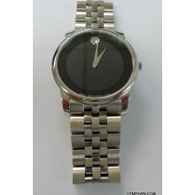 Movado Men's 0606504 Museum Stainless Steel Black Museum Dial Watch