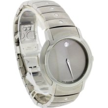 Movado Sports Edition Stainless Steel Silver Museum Mens Watch 84.g1.1851
