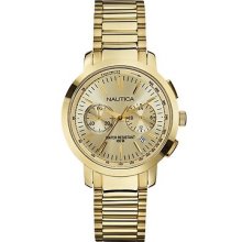 Nautica Men's Midsize Gold Tone Watch, N22563m,