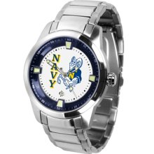 Naval Academy Logo- Mens Titan Steel Watch