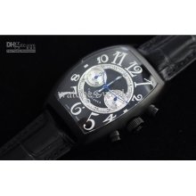 New Flkml Fm Muller Cool Casual Men Arc Black Steel Belt Of Quartz C
