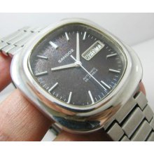 Nice Vintage Sandoz Tv Dial Day Date Automatic Gents Retro Style.