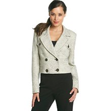 Nine West Tweed Cropped Jacket Women's