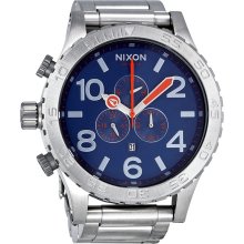 Nixon 51-30 Chronograph Dark Blue Dial Stainless Steel Mens Watch A083307