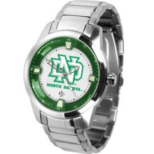 North Dakota Fighting Sioux UND Mens Titan Steel Watch