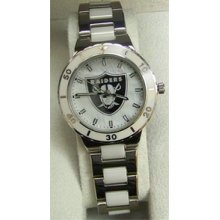 Oakland Raiders Pearl Watch Game Time MOP Ladies Wristwatch
