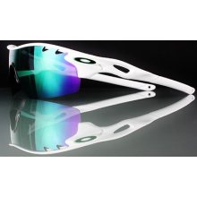 Oakley Radarlock Pitch White W/ Jade Iridium Oo9182-03