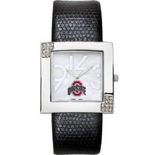 Ohio State Buckeyes Chrome Ladies Glamour Watch