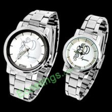 One Pair of Aquarius Watches for Man & Lady Fere Wrist Watches